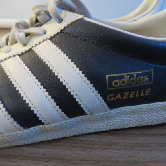 ADIDAS Gazelle OG Legend Ink & Running White Sneakers Shoes Retro Men's US 8.5 - Picture 5 of 15
